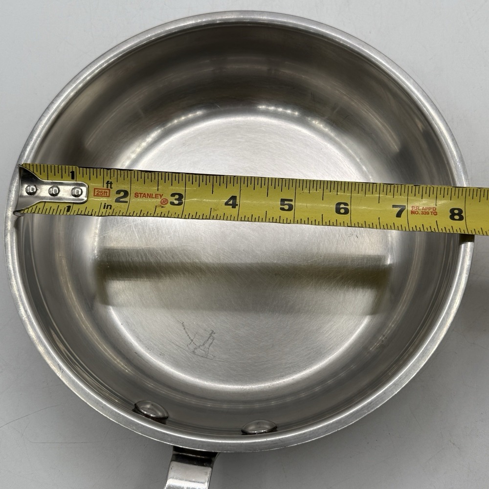 Kitchen Aid 8" Saute Fry Pan TQQ01 Stainless Steel Bonded Made In The USA NO LID - Picture 8 of 10